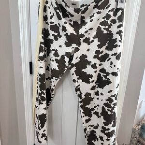Grayson Threads Black and White Cow Print Lounge Pants